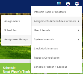 screenshot of assignment groups