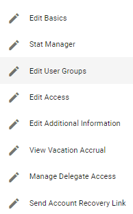 screenshot of selecting edit user groups option