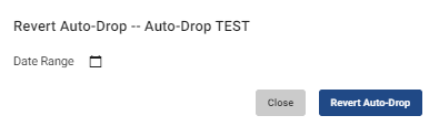 screenshot of revert auto-drop pop-up