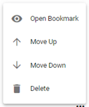 screenshot of bookmark options