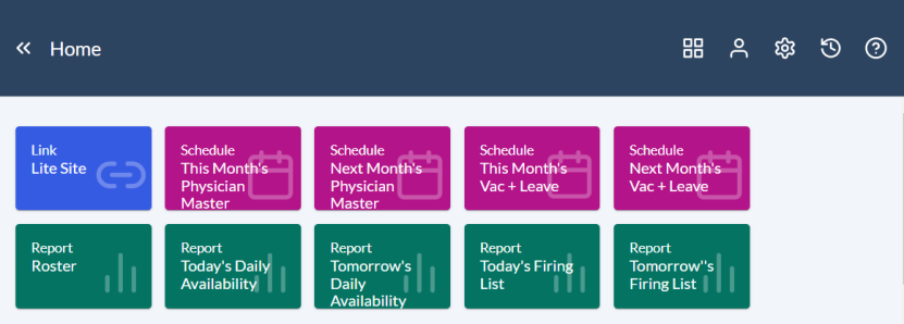 screenshot of home page