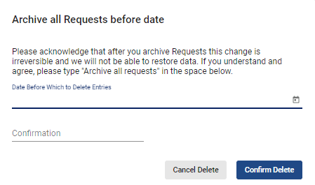 screenshot of archive window