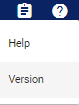 screenshot of selecting version option
