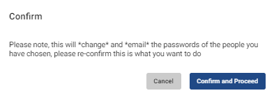 screenshot of change and email passwords