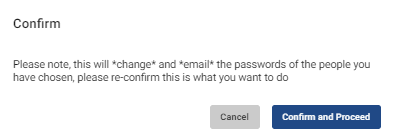 screenshot of confirm change and email passwords