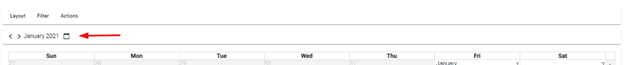 screenshot of calendar view icon