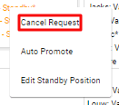 screenshot of cancel request option