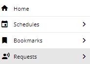 screenshot of selecting requests option
