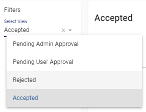 screenshot of selecting accepted