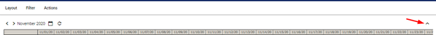 screenshot of hide top menu icon