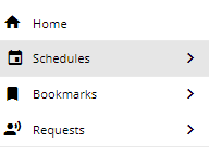 screenshot of selecting schedules