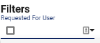 screenshot of requested for user filter