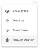 screenshot of request deletion menu option